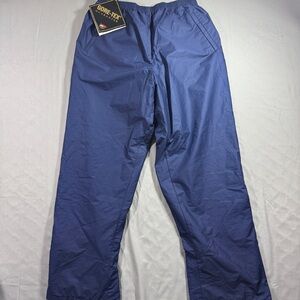 GORE-TEX Rain Pants Mens 2XL Blue Waterproof Windproof Elastic Waist Zip Ankle